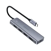 Ugreen HUB USB Type C splitter – 4x USB 3.2 Gen 1 with USB Type C power port gray