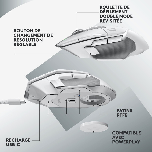 Logitech G G502X Lightspeed White – Image 6