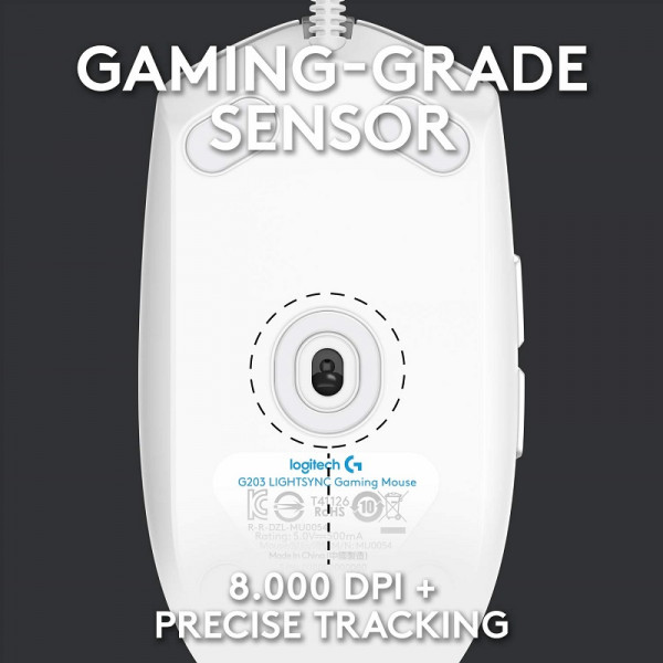 Logitech G102 LightSync RGB (Blanc) – Image 4
