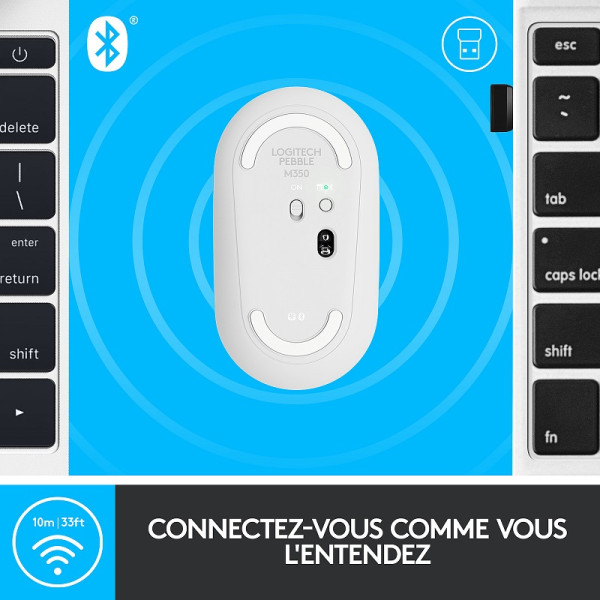 Logitech Pebble M350 (Blanc) – Image 5